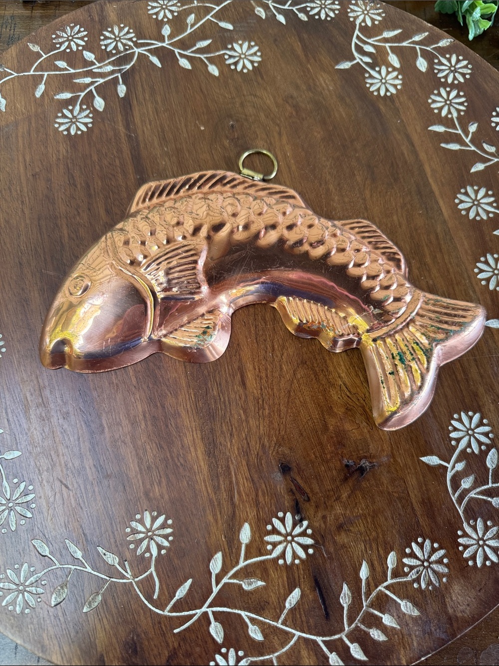 Vintage Copper Fish Wall Decor Mold